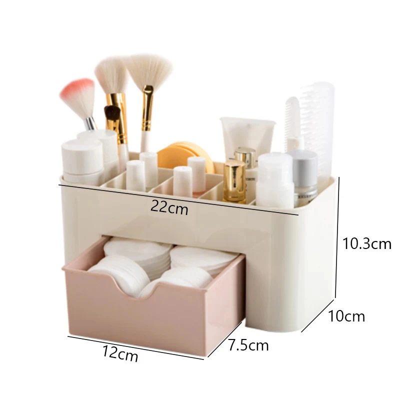 Nail Storage Box Plastic Drawer Style Easy to Clean Desktop Organization Large Capacity Cotton Swab Polishing Sand Strip Toolbox