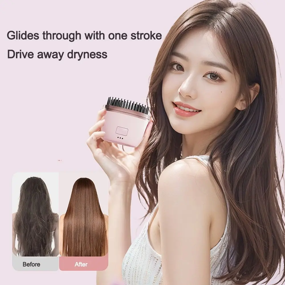 

Hot Comb Gifts Rechargeable Electric Heating Hair Straightener Brush Cordless Hairdressing Tool Hot Comb Detangler