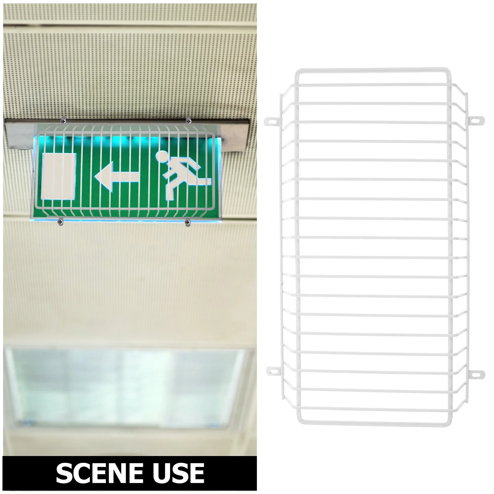 Emergency Light Wire Heavy-Duty Metal Protective Cage For Exit Signs Durable Wall-Mounted Cover Exit Sign Protective Guard