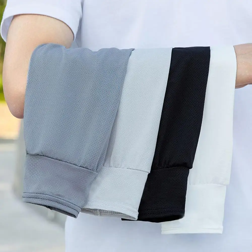 Summer Arm Sleeves Sun Uv Protection Ice Silk Sleeve Running Driving Arm Cover Men Women Loose Sleeves Sports Outdoor Arm Cuffs