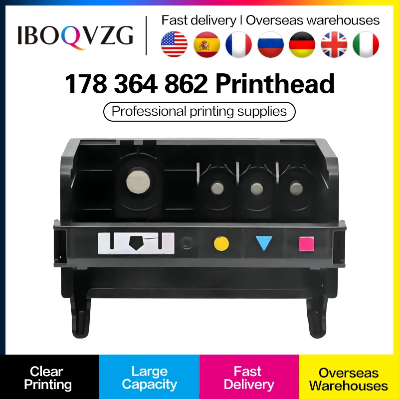 

IBOQVZG 4 Slot Print Head 862 For HP862 Printhead For HP photosmart B110A B109A B210A B310A B209a B110c B110d B210b B210c