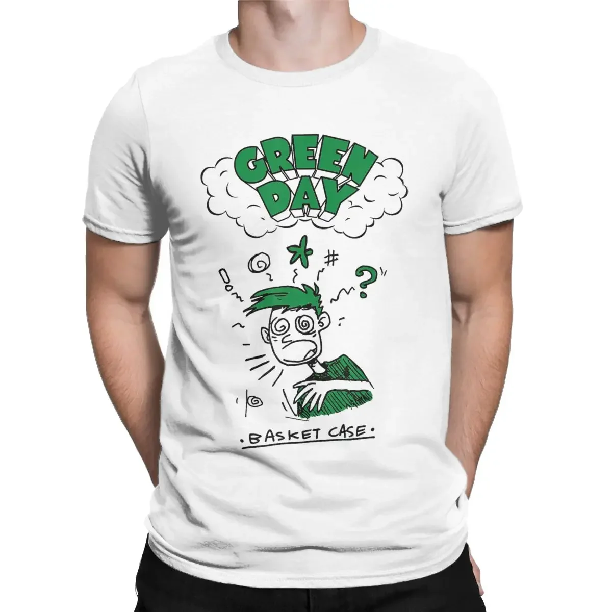 Green Days Dookie T-Shirt Men Saviors Hip Hop Basket Case Doodle Vintage Pure Cotton Tees O Neck Short Sleeve T Shirt Gift merch