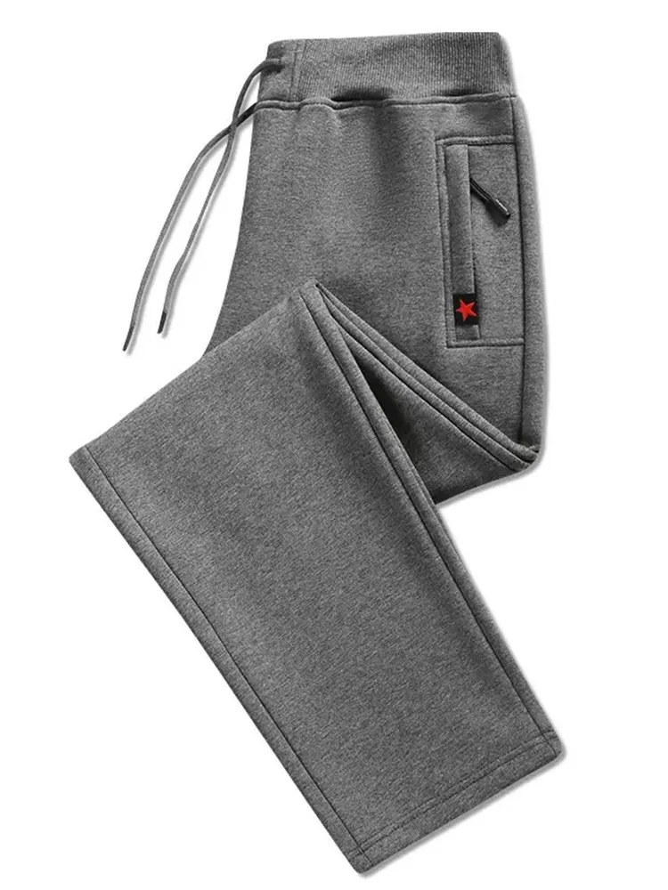 الخريف والشتاء موضة جديدة الاتجاه زائد سماكة الدافئة الصوف السراويل للرجال فضفاضة الرياضة مريحة كبيرة الحجم السراويل M-5XL