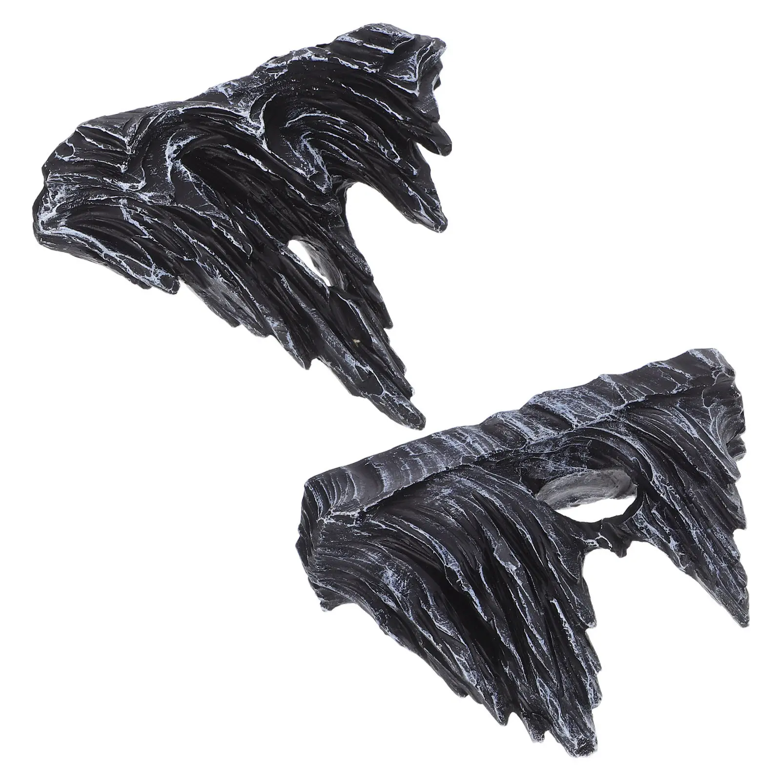 

2Pcs Resin Fish Tank Decoration Artificial Mountain Aquarium Landscape Ornament Shrimp Hideout Rock Stone Aquarium Hill Resin