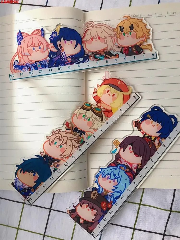 Anime Genshin Impact  Tartaglia Venti Xiao  Cosplay Stationery Ruler  Cute  Ambitus Advance sale