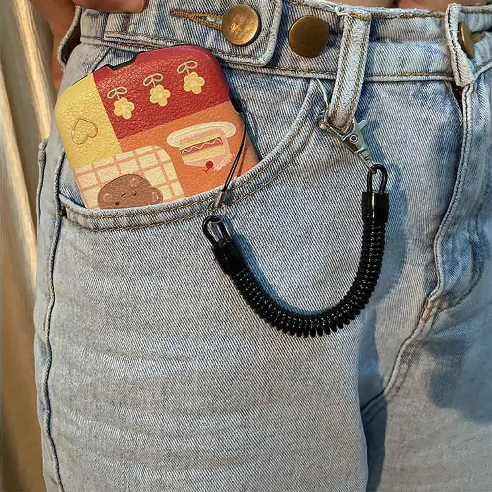 

Phone Protect Spiral Telephone Line Anti-Loss Strap Running Phone Rope Key Lanyard Bungee Cord Mobile Phone Strap Elastic Rope