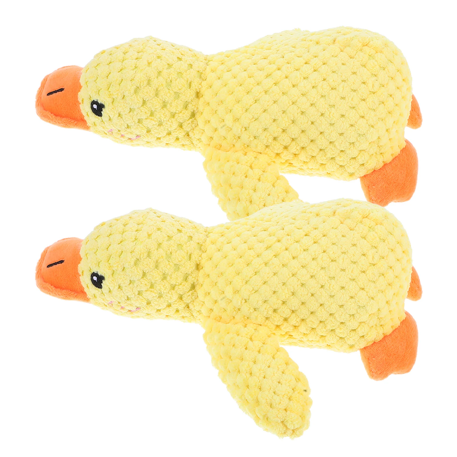 

2pcs Realistic Yellow Durable Squeaky Chew For Small Dogs Puppies Interactive Exercise Plaything Indoor Outdoor Use