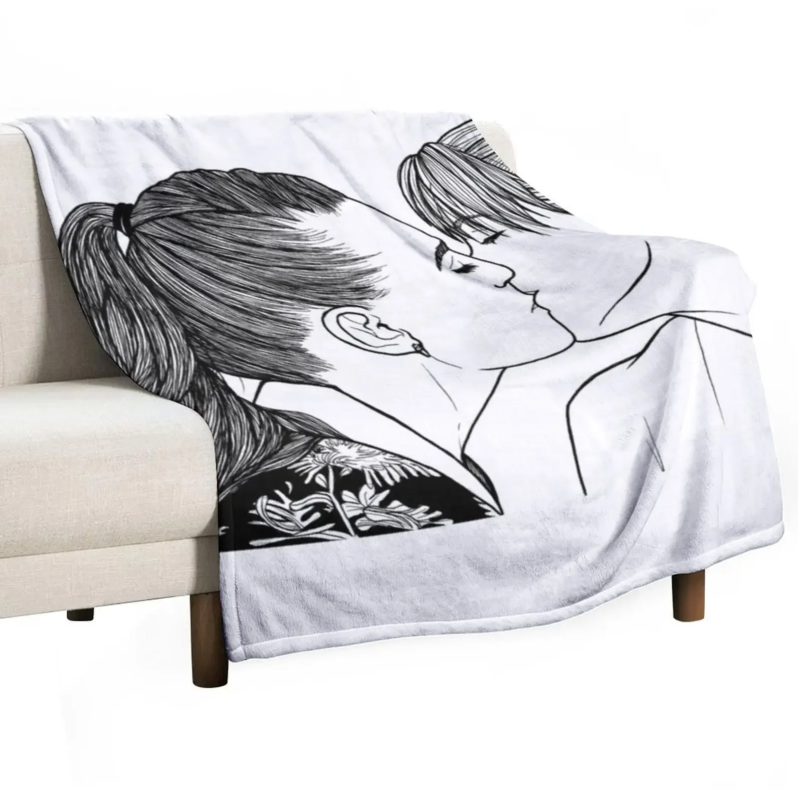 Supercorp sweet kiss Throw Blanket anime Sofa Throw Blankets