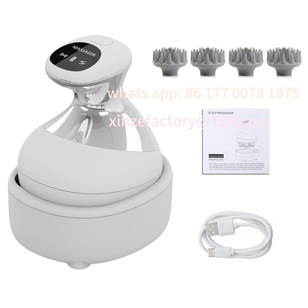 Customizable Head Massager for Deep Massage and Cleaning Electric Scalp Massager for Promoting Hair Growth Handheld Waterproof