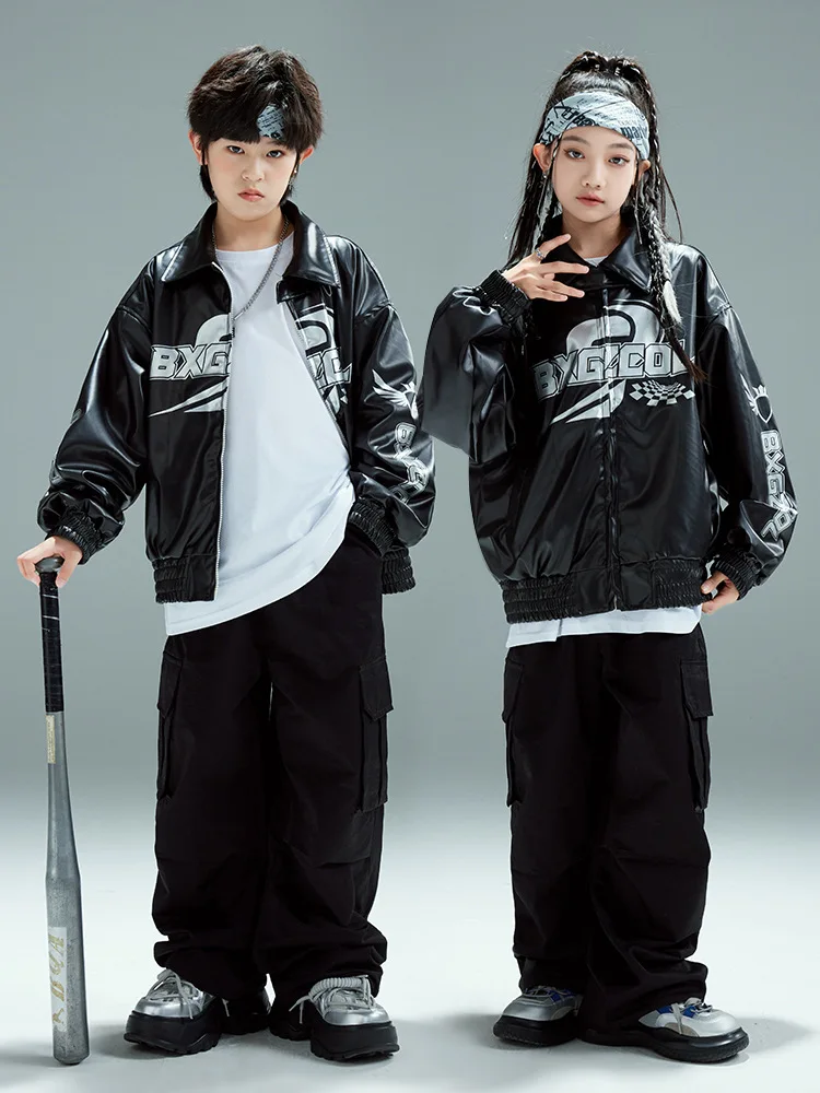 Children Street Wear Ballroom Dance Clothes Boys Girls Jazz Dance Costume Kids Hip Hop Clothing Kpop Stage Outfits