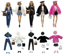 1 Set Doek Pop Accessoires Handgemaakte Pluche Jas Outfit Voor 30Cm 11 Inch Barbie Pop Kids Of Verjaardag Gift1