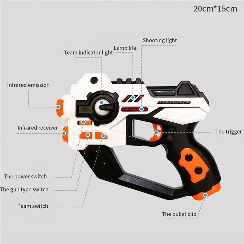 Elétrica Laser Tag, Brinquedo Projetor Infravermelho, Armas Arma Blaster, Pistola Laser Battle Kit, Jogos de Interação para Meninos, Indoor e Outdoor