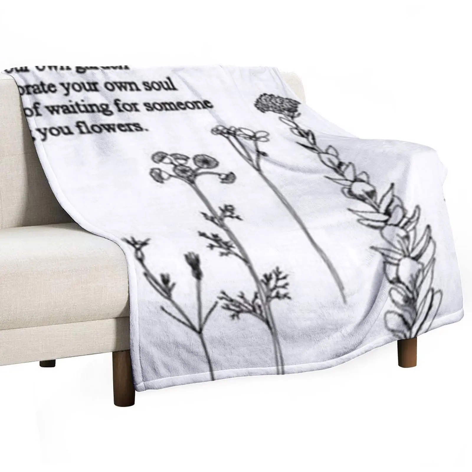 flower poem Throw Blanket valentine gift ideas Thin Sofa Quilt Weighted Blankets