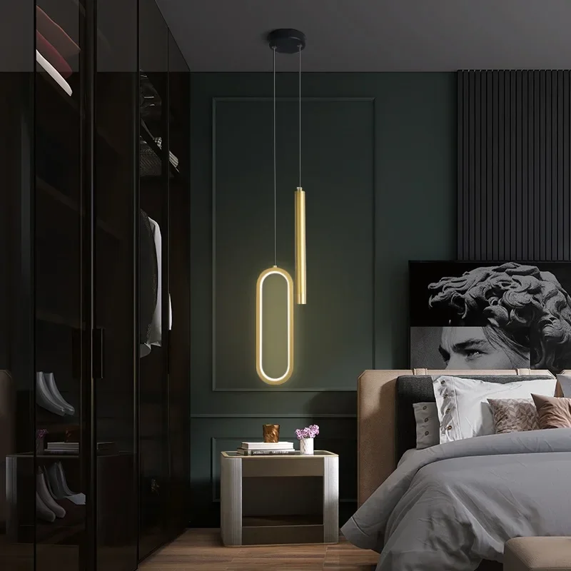 Lámpara colgante creativa moderna, Led para luz descendente mesita de noche, dormitorio, restaurante, cocina, comedor, accesorio de iluminación