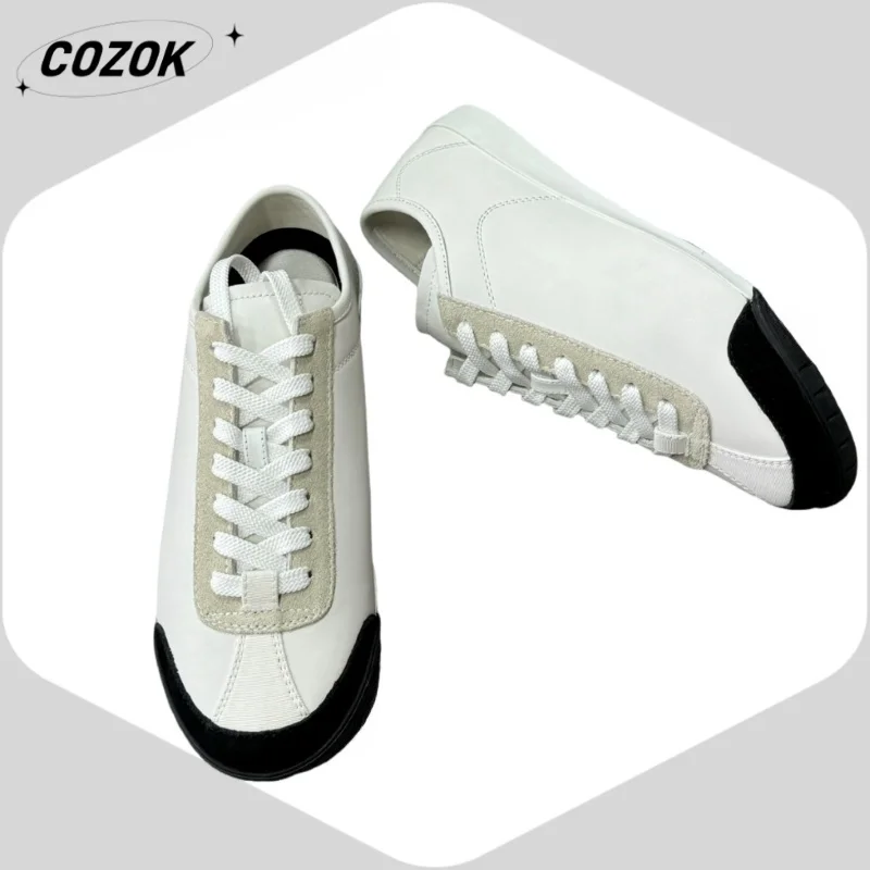 25 New Retro Style Advanced Genuine Leather Wear-Resisting Leisure Sneaker Lace up All-Match Advanced Texture Beautiful