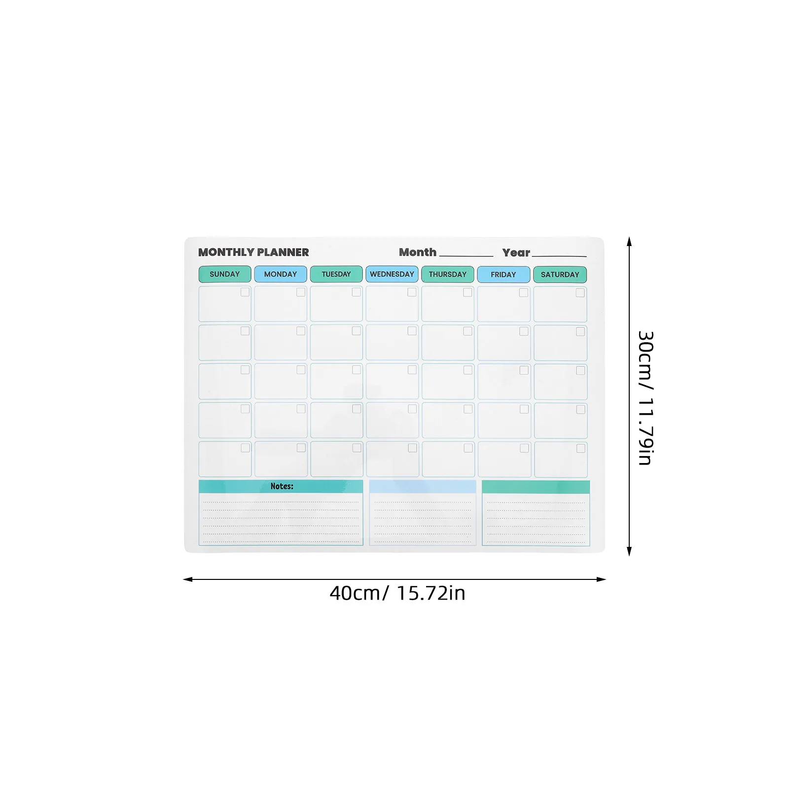 Monthly Dry Erase Whiteboard Sticker Peel and Stick Calendar Reusable Wall Planner Removable Dry Erase Wall Calendar