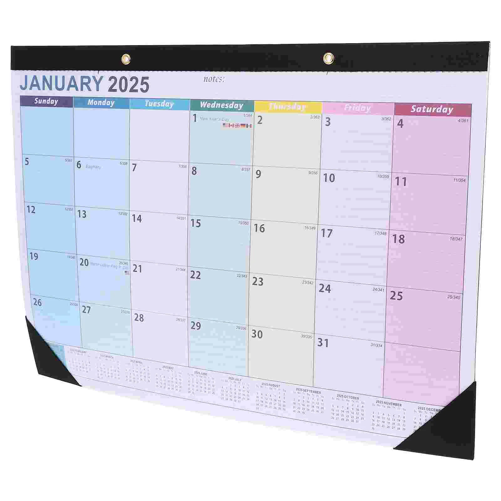 Wall Hanging Calendar Noting Monthly Household Room Desktop Schedules Paper English Work Sturdy