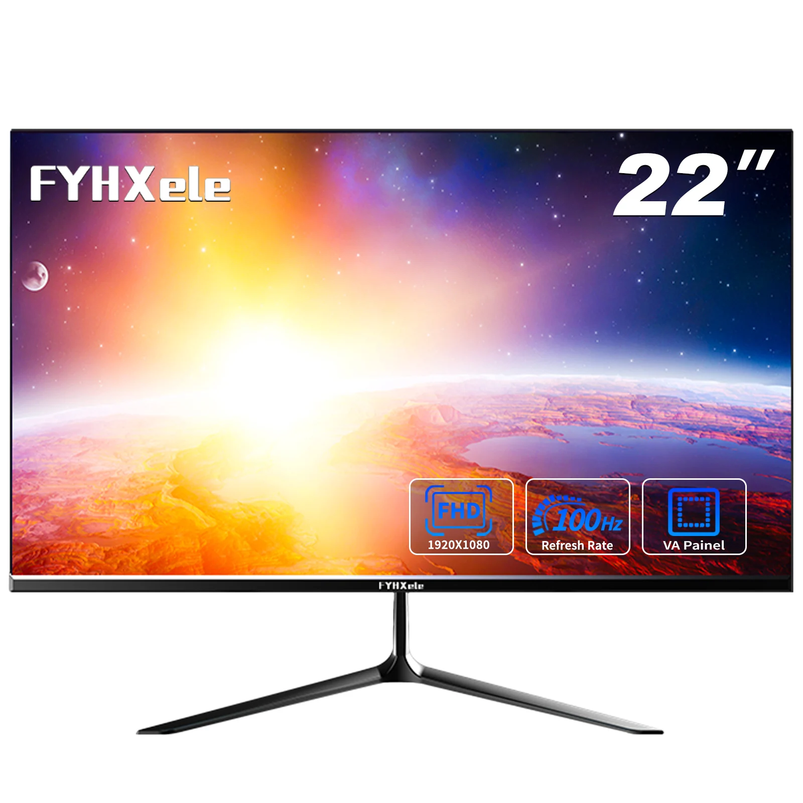

FYHXele 21.5inch Monitor 100hz 1K FHD 1ms Response High Fresh Rate For Gaming Computer Monitor VA Panel LCD Desktop PC Monitor
