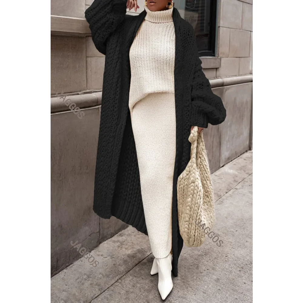 Lange Strickjacke Mäntel Frauen Pullover Frühling und HerbstCasual Solide Strickjacke Lose Kleidung Frauen Übergroße Strickjacke