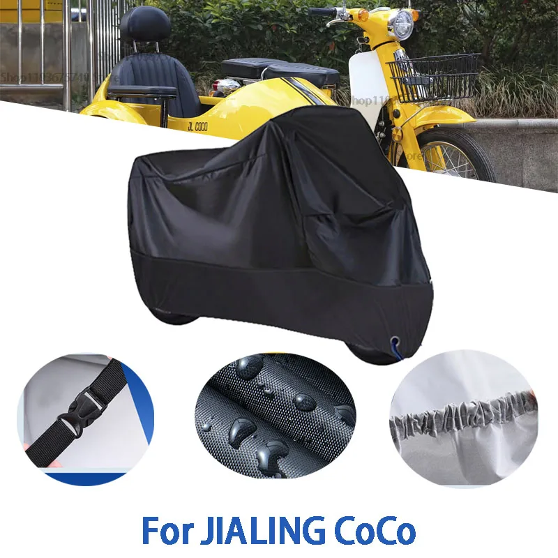 

Полные чехлы для мотоциклов JIALING CoCo, автомобильные чехлы на открытом воздухе, защита от солнца, пыли, без ушей, утолщенные оксфордские чехлы, аксессуары