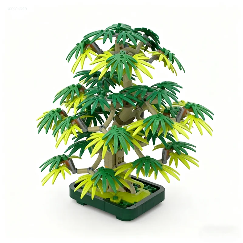 740 stücke MOC MOD Japanischen Ahorn Baum Herbst Bushier Modell Bausteine Architektur Spielzeug Weihnachten Geschenk Idee Bildung Ziegel Kinder