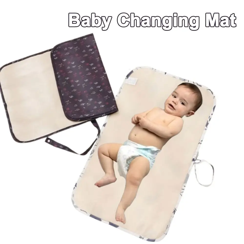 Soft Foldable Baby Changing Mat Waterproof Quick Change Diaper Changing Pad Compact Durable Newborn Diaper Changer Travel