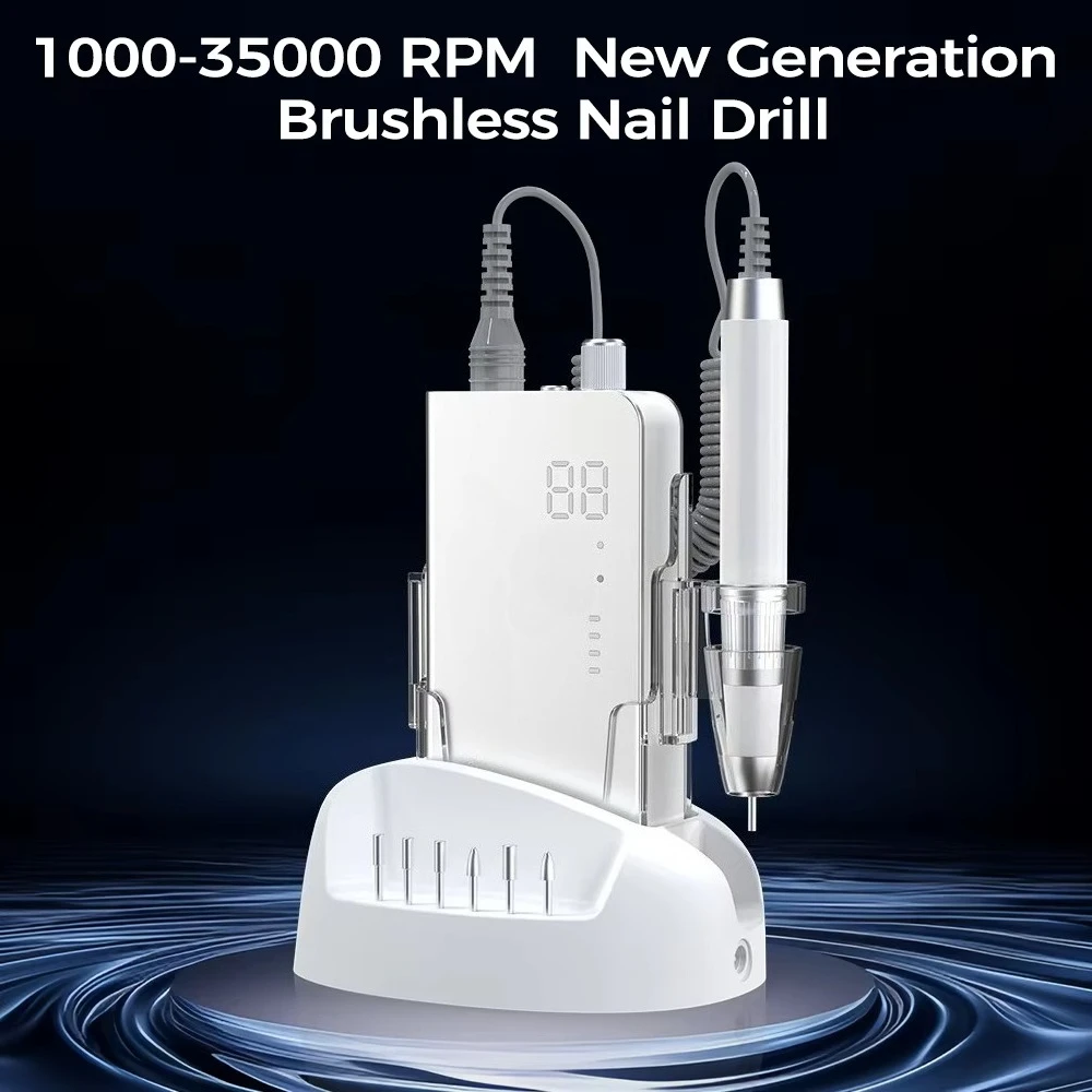 

Портативная тихая машинка для маникюра для начинающих, перезаряжаемая электрическая пилка для ногтей