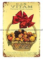 C & N Vitam natural fruit juice Philadelphia Pennsylvania metal tin sign