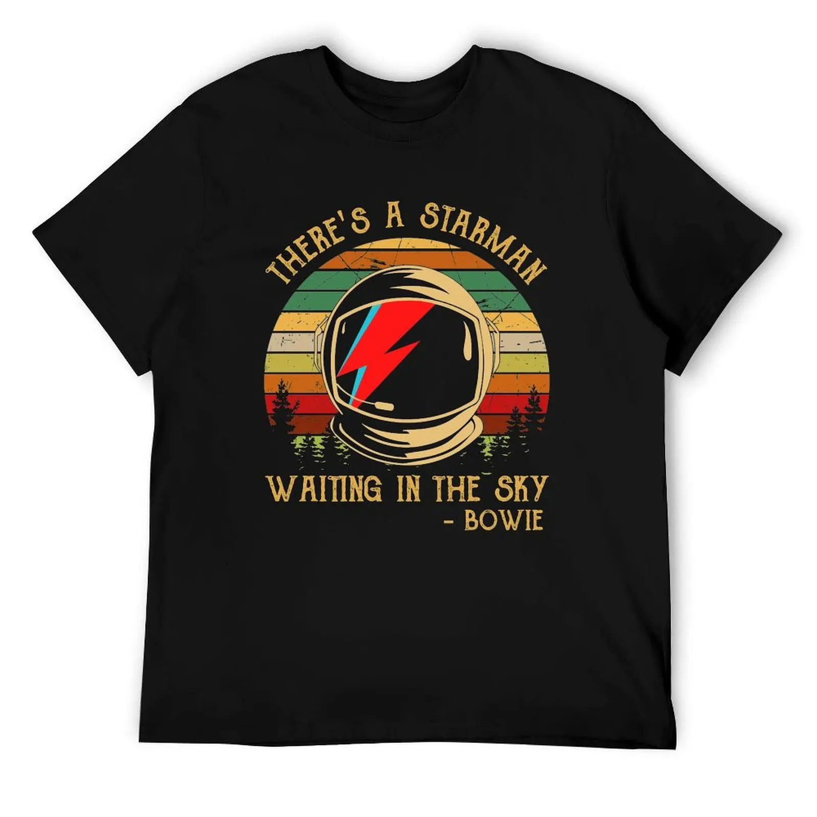 

Classic There's a starman waiting in the sky T-Shirt t shirt man designer man t shirts for men cotton tshirt 100% T-Shirt