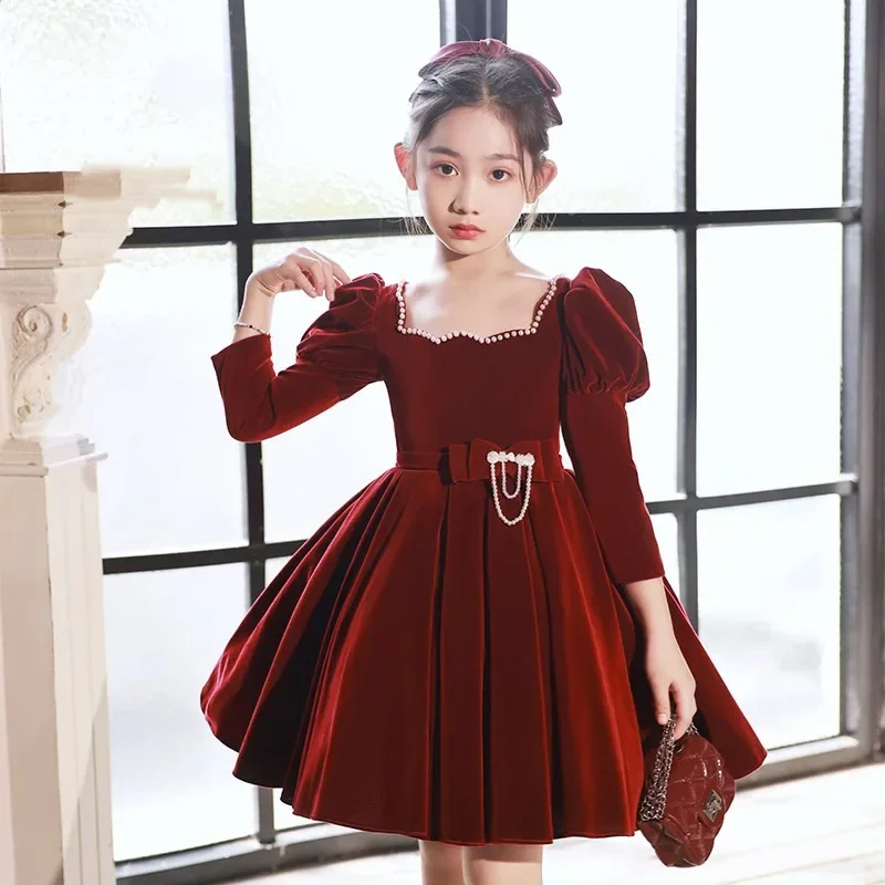 Elegant Flower Girl Dress for Weddings Kids Clothing Girls Ball Gown Birthday Party Princess costumes children Christmas Dresses