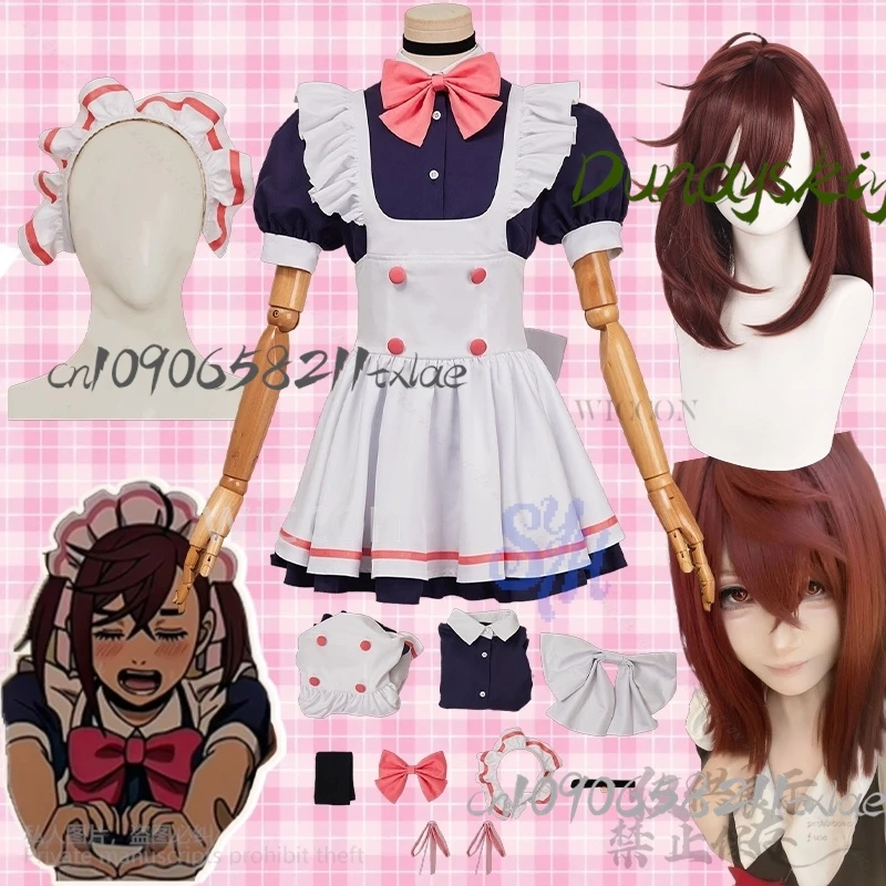 

Anime Dandadan SE2 Cosplay Ayase Momo Kawaii Costume Cute Maid Dress JSK Bowknot Lolita Jirai Kei Japanese Girls Halloween Party