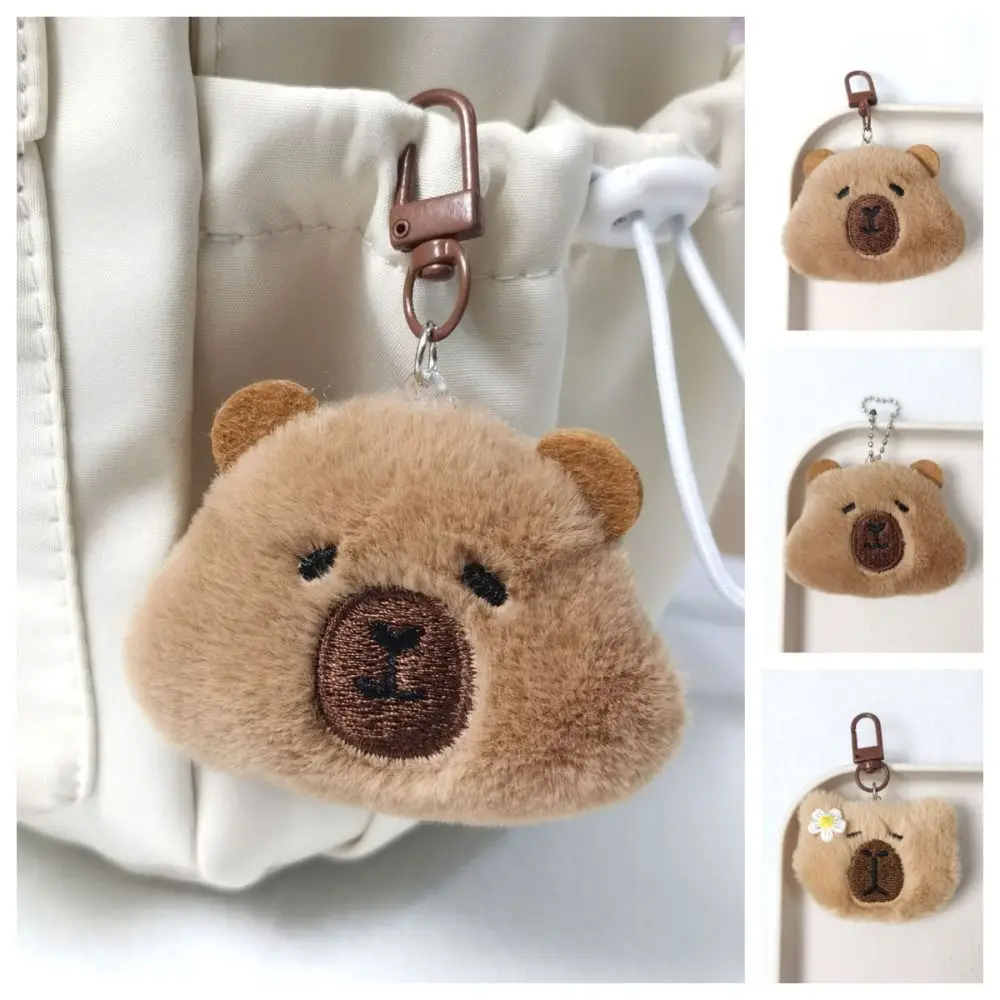 LLavero de felpa de capibara de algodón PP, colección de muñecos de peluche de Capibala suaves y esponjosos, cómodo colgante para mochila Kapibala Unisex