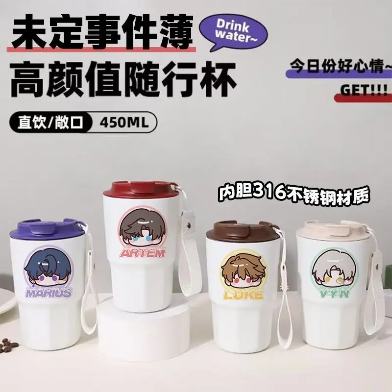 

Милая игра «Слезы Фемиды» 2025 года, аниме Cos Luke Pearce Marius Artem Wing Raven, простая изолированная чашка из нержавеющей стали 316, подарок