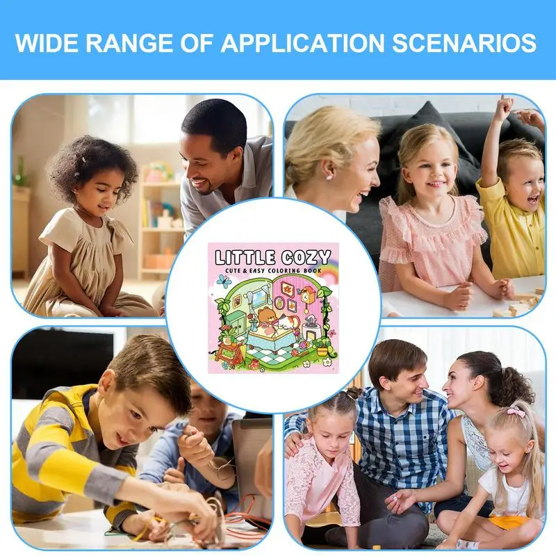 Coloring Book For Toddler Easy Cozy Coloring Workbook Portable Educational Preschool Learning Activity For School Kindergarten