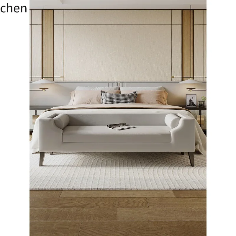 DSA  Modern Minimalist Fabric Bedside Bed Front Sofa Bed Dressing Room Long Sofa