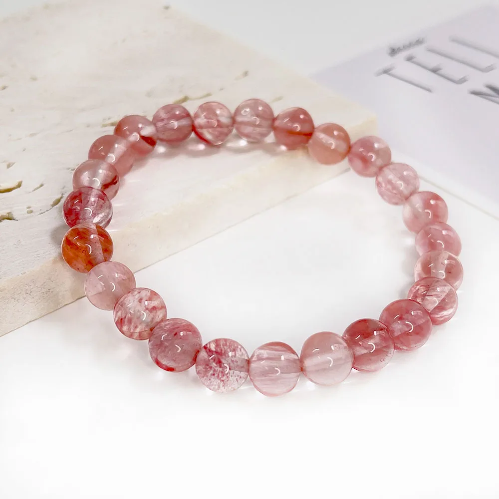 Natuursteen Kralen Armband Voor Vrouwen Mannen Agaat Crystal Kwarts Aquamarines Jades Sieraden Agaten Elastische Armband Armbanden 6 8Mm - afbeelding 1