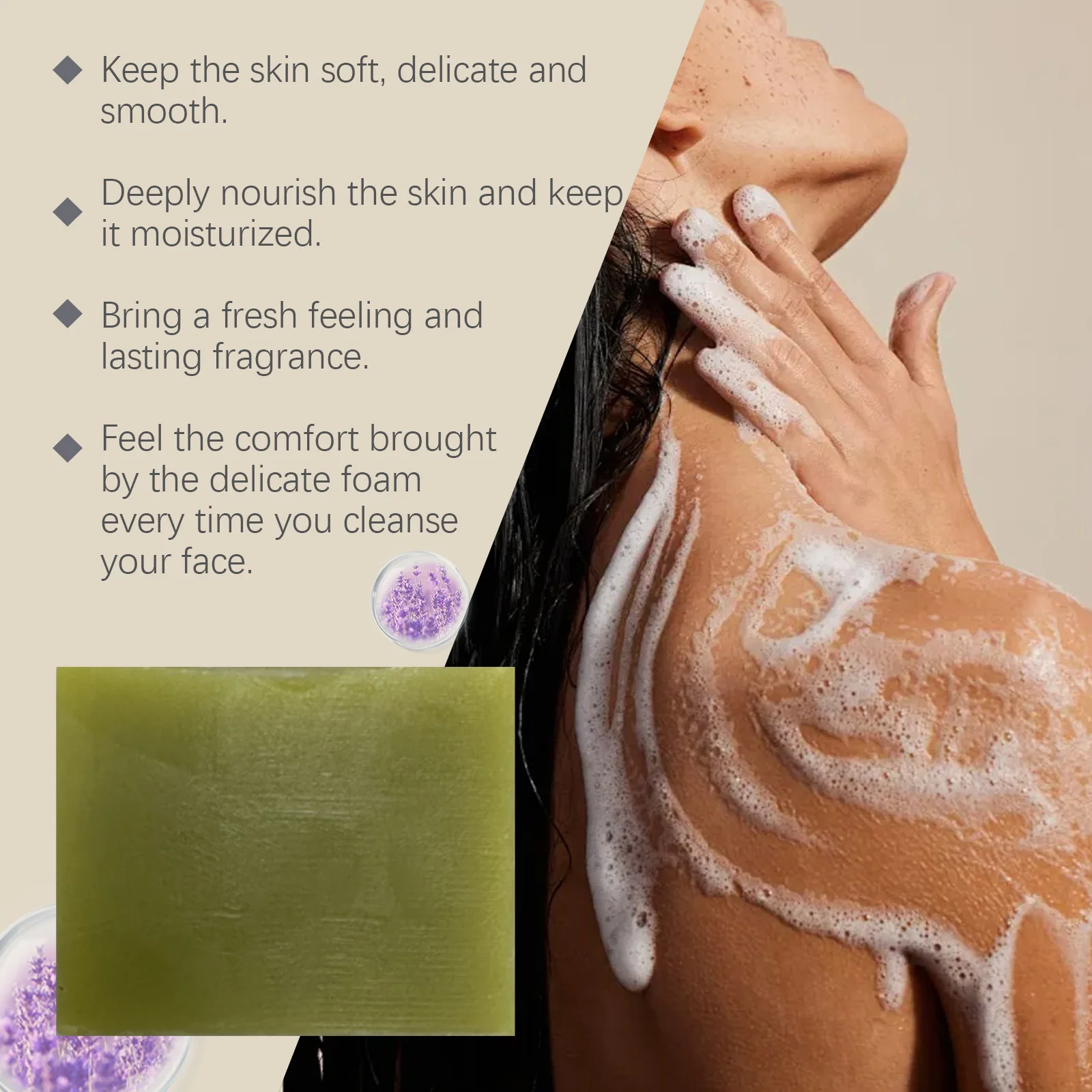 صابون تنظيف زيت الغار إزالة حب الشباب الجلد متوهجة تتلاشى التصبغ ترطيب منعش السيطرة على النفط صابون تفتيح الجسم