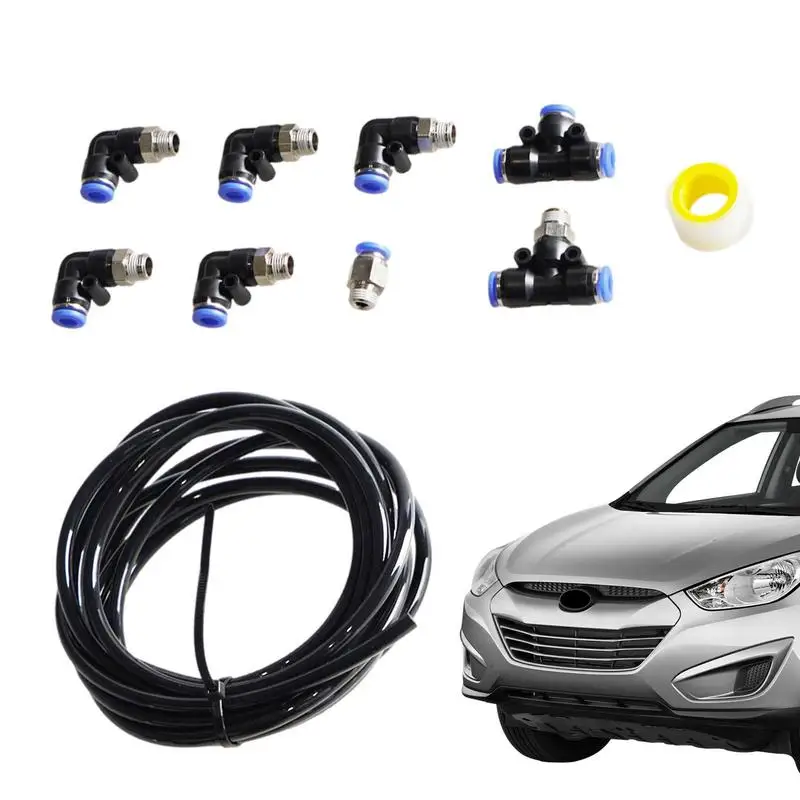 

Push Lock Fittings Kit PU And Metal Vacuum Fitting Oil-Proof Moisture-proof Cold-Proof Tubing Connector Car Accessories