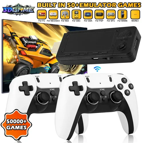 Consola de videojuegos X9 PRO, dispositivo con más de 256 GB, 50000 GB, 4KHD, controlador inalámbrico doble de 2,4 GB, más de 50 simuladores para N64/PSP/PS1/GBA, novedad