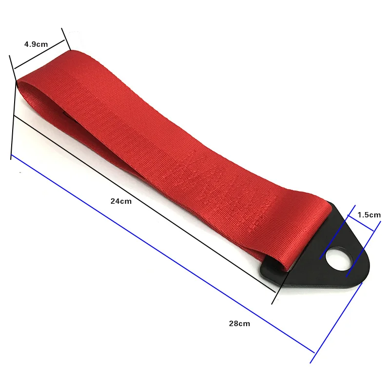 JDM RACING High-Strength Nylon Tow Strap Universal Car Racing Tow Ropes Auto Trailer Ropes Auto Trailer Ropes Bumper Trailer Tow