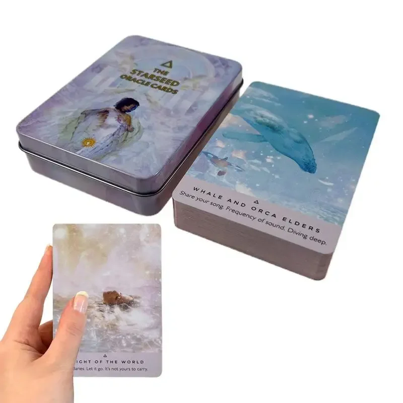 Nouvelles cartes de tarot : L'Oracle des Graines Stellaires pour débutants, jeu de tarot classique traditionnel pour la divination et la lecture des cartes.