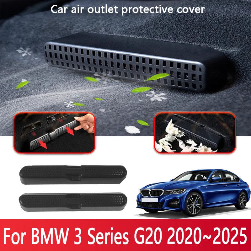 

Car Air Vent Covers For BMW 3 Series G20 2020~2025 2021 2022 Seat Air Conditioner Duct Outlet Dustproof Cover Auto Accessories