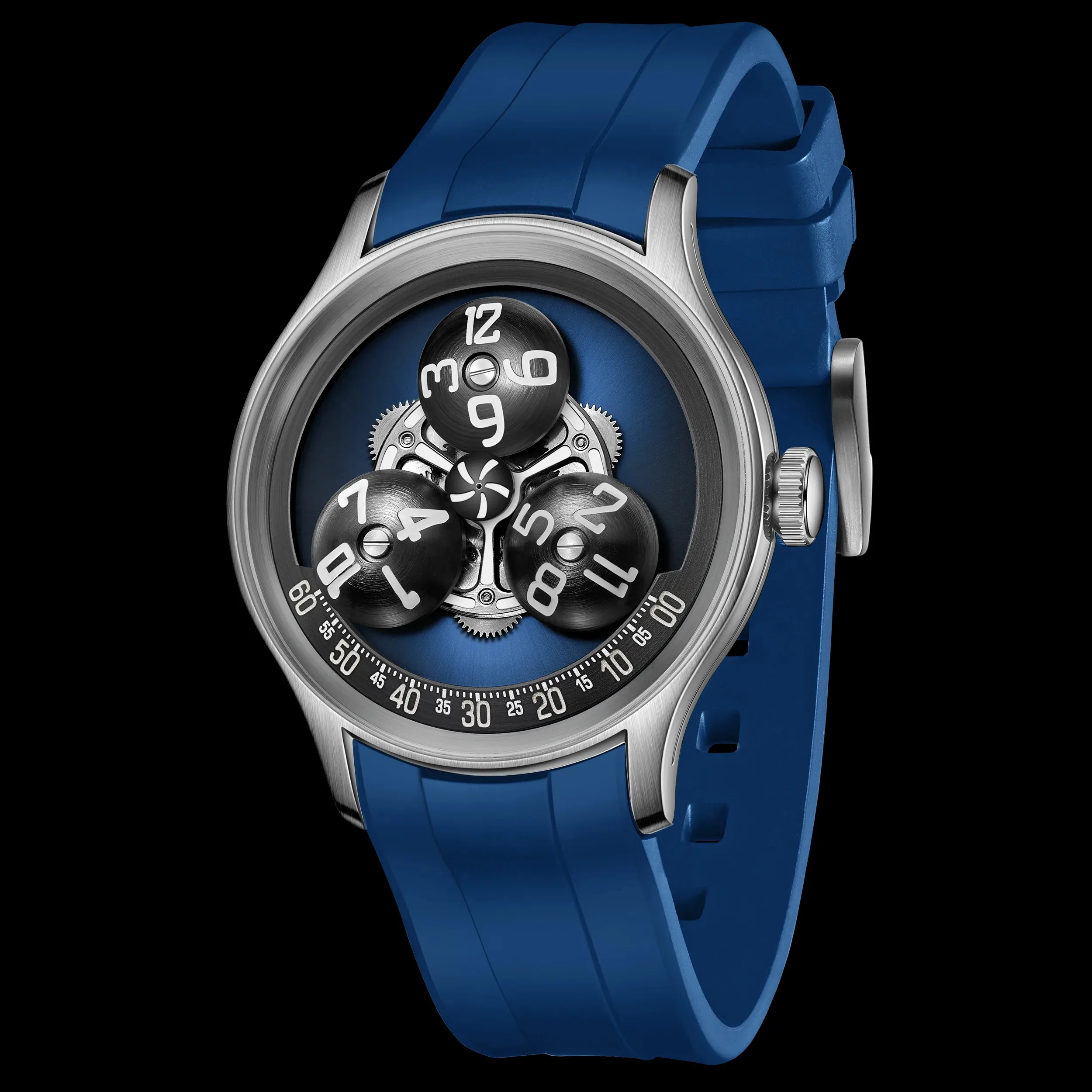 OBLVLO-Reloj de pulsera mecánico automático para hombre, accesorio de lujo, a la moda, con espejo de burbuja luminoso, resistente al agua hasta 50m, espejo de zafiro, 41MM