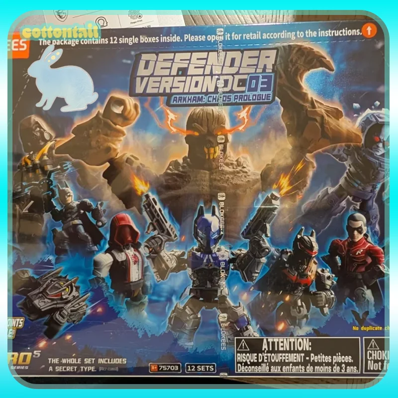 Blokees Dc Defender Version 03 - Arkham: Chaos Prologue Series Blind Box Model Kits Figurines Batman Ornements Jouets Cadeau
