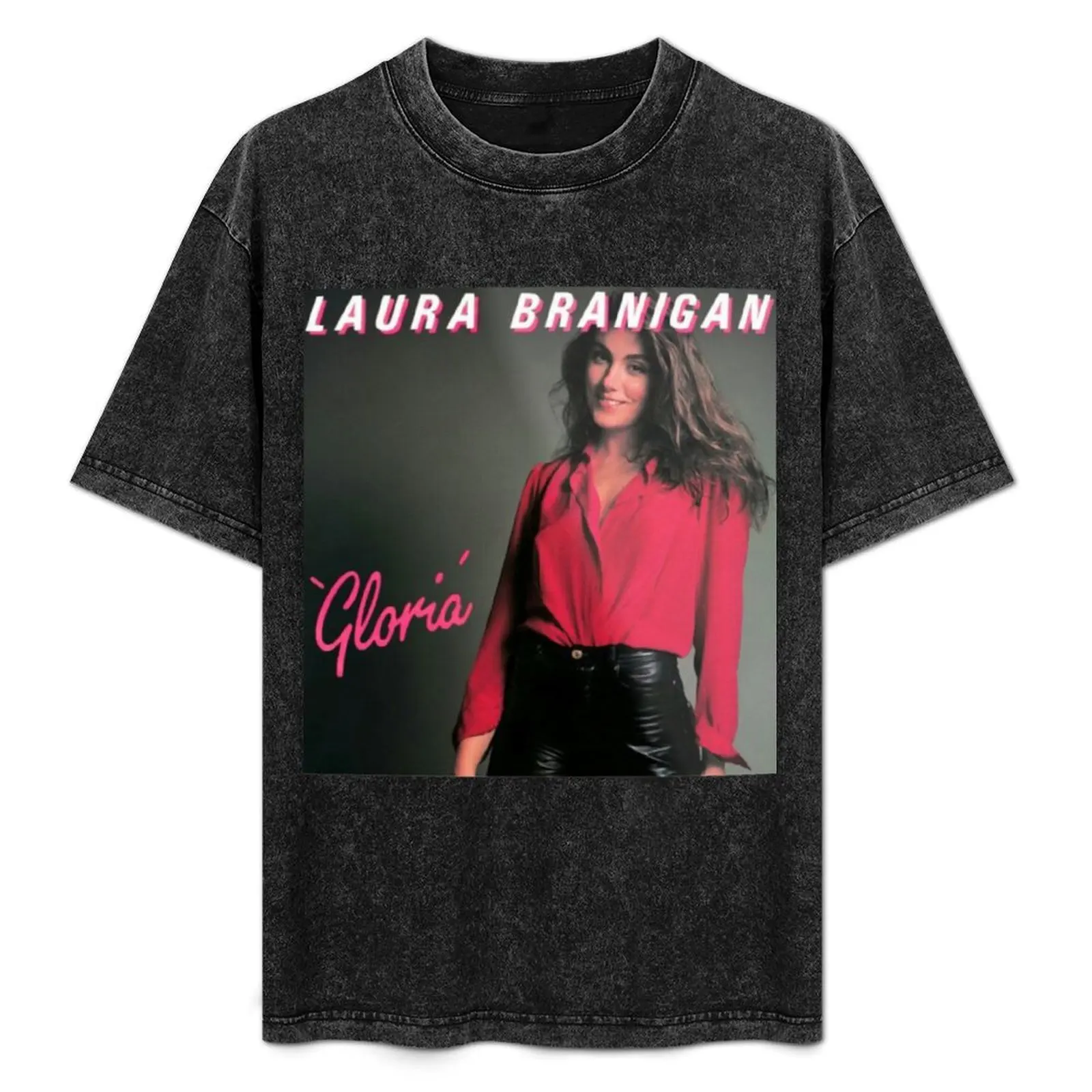 

Laura Branigan gloria T-Shirt Basic Solid Color Casual Tee Shirt