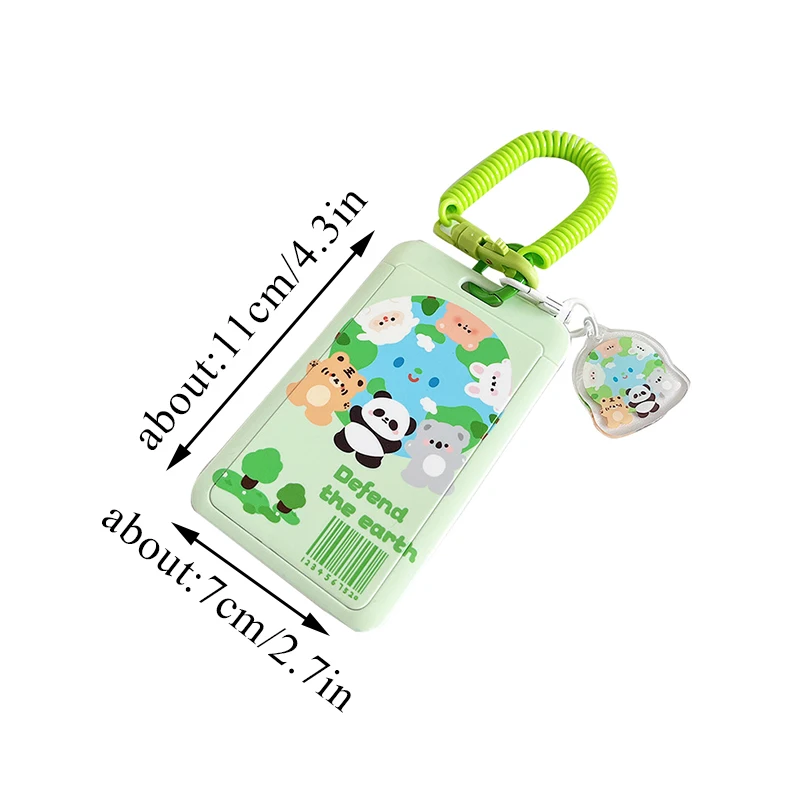 INS Kitten tulip Photocard Holder Cartoon Ins Idols Cards Cover with Keychain Students Card Protectors ID Bank Cards Case