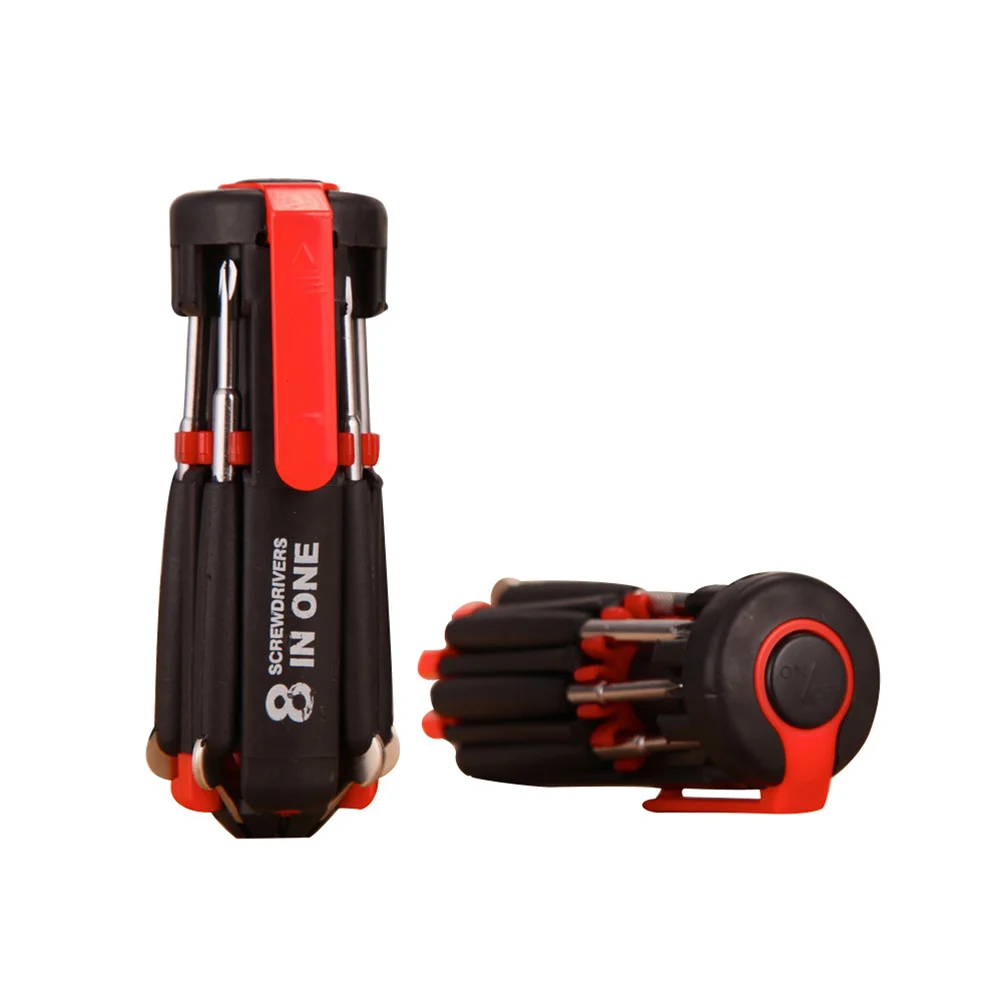Led Screwdriver Pen Multifunction Precision Tool Compact Steel Design With Driver Bits Clip For Outdoor Repair Portable Mini