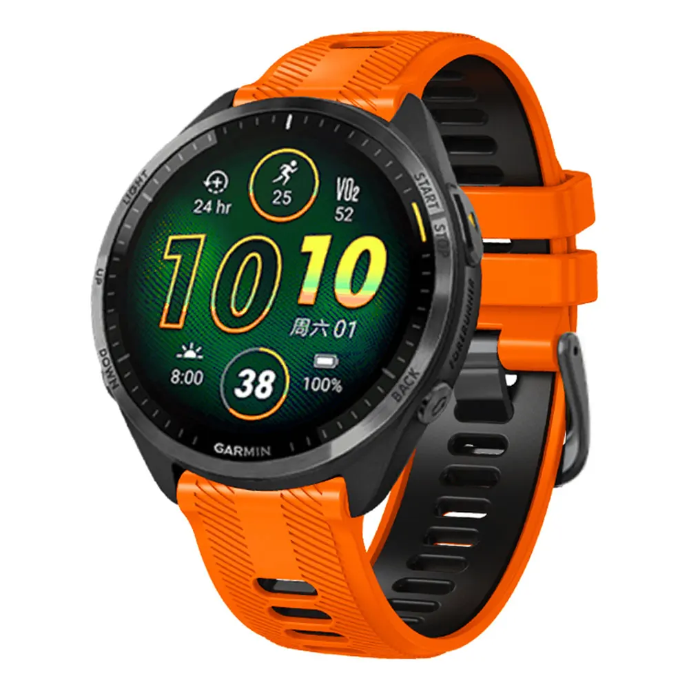 22 مللي متر حزام ساعة سيليكون ل Garmin Forerunner 970 965 الشمسية 955 935 945 حزام Wacth الفرقة سوار حزام استبدال معصمه