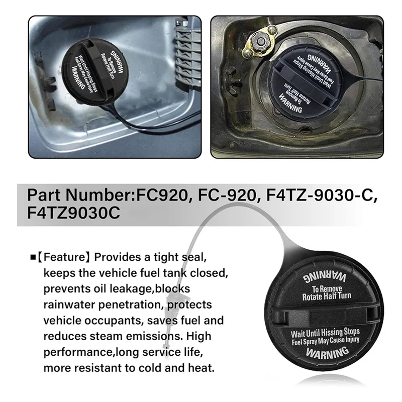

Car Gas Petrol Tank Cover Inside Fuel Tank Cap F4TZ-9030-C FC-920 For Ford Bronco Ranger Explorer F150 F250 F350