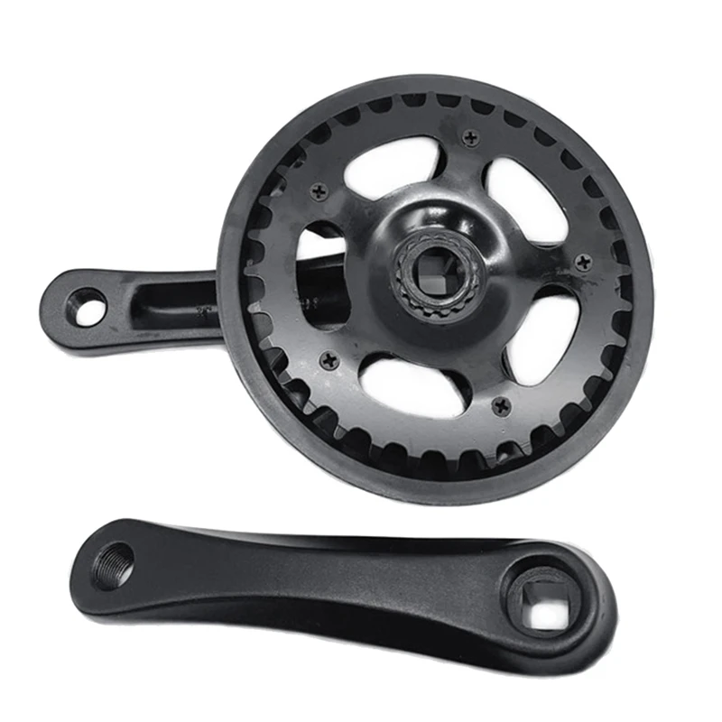 1 Set Bike Crank Set 32T Folding Electric Bicycle Crank Set Aluminum Alloy 127MM Cover Bike Accessories